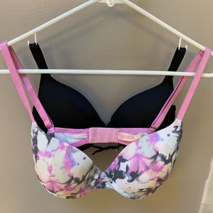 two victoria secret pink bras 36C